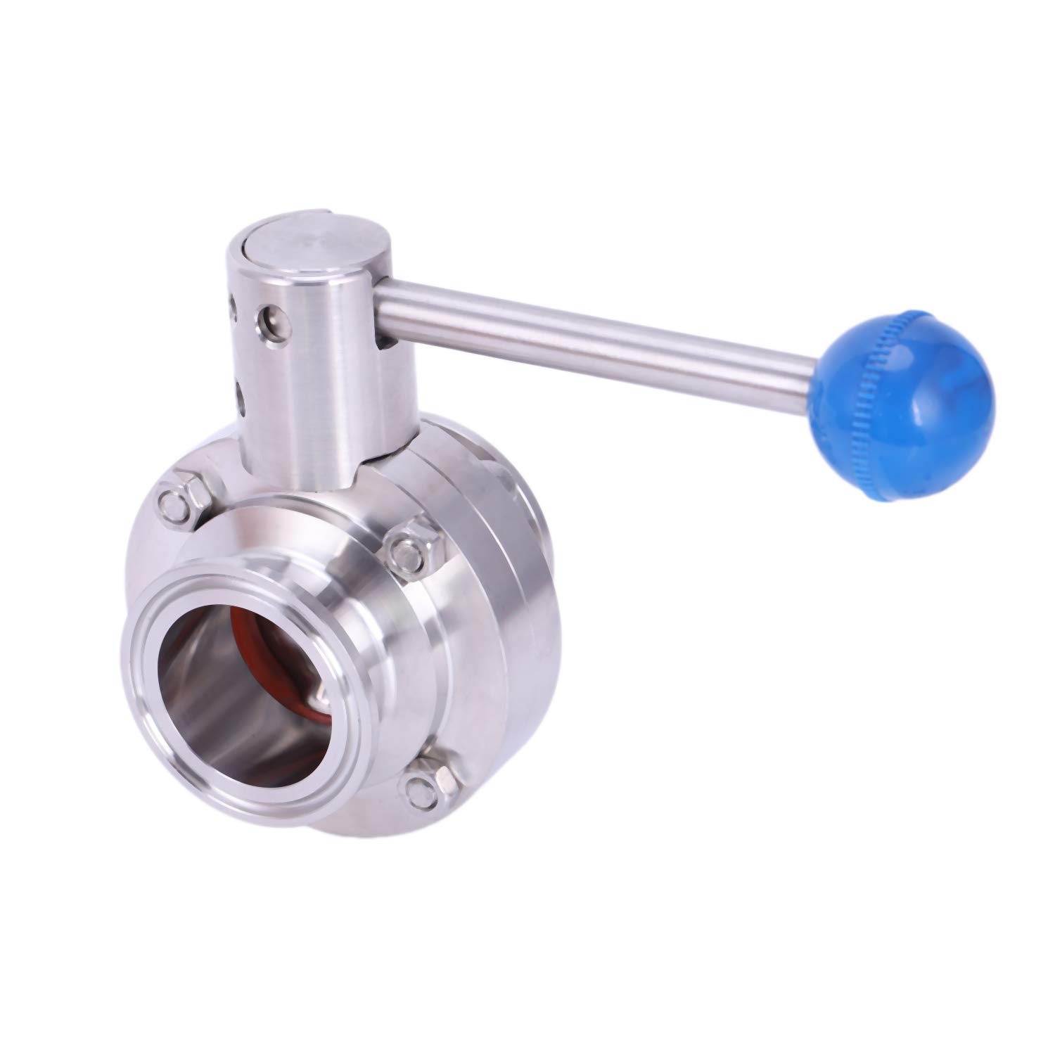 Dciustfhe 1-1/2inch 38mm SuS304 Steel Sanitary 1.5inch Butterfly Control Valve Homebrew Beer Dairy Product