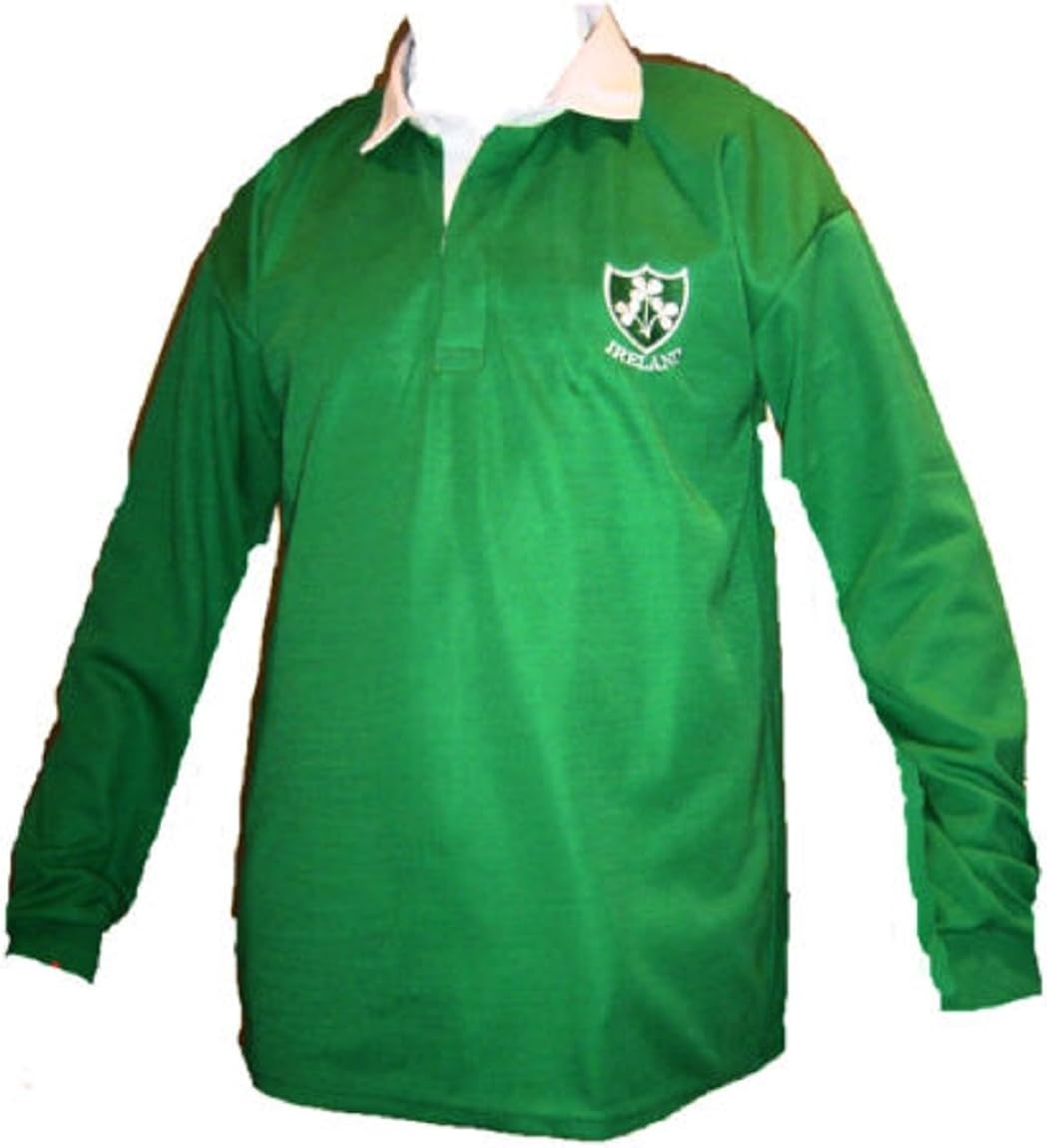 Ireland Irish Shamrock Retro Rugby Shirts Adults S M L XL XXL 3XL 4XL