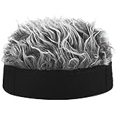 YEKEYI Novelty Hair Visor Cap Adjustable Baseball Hat Wig Spiked Hairs Unisex Cycling Bike Bicycle Cap Fake Hair Wig Visor