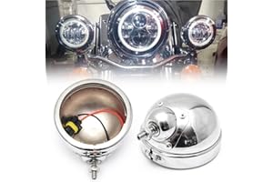 SKUNTUGUANG 1 Pair 4.5 Inch Fog Light Housing Bucket Bracket for Motorcycle Fog Lamp Bucket (Silver Light Housing)
