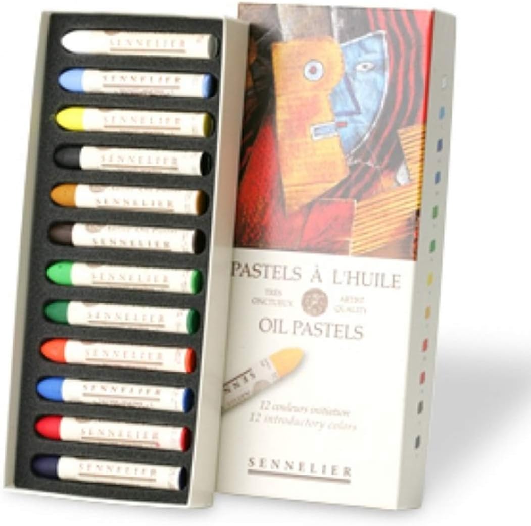 SENNELIER OIL PASTEL Set of 12 Introductory Colours, Assorted, 1 count (Pack of 12)