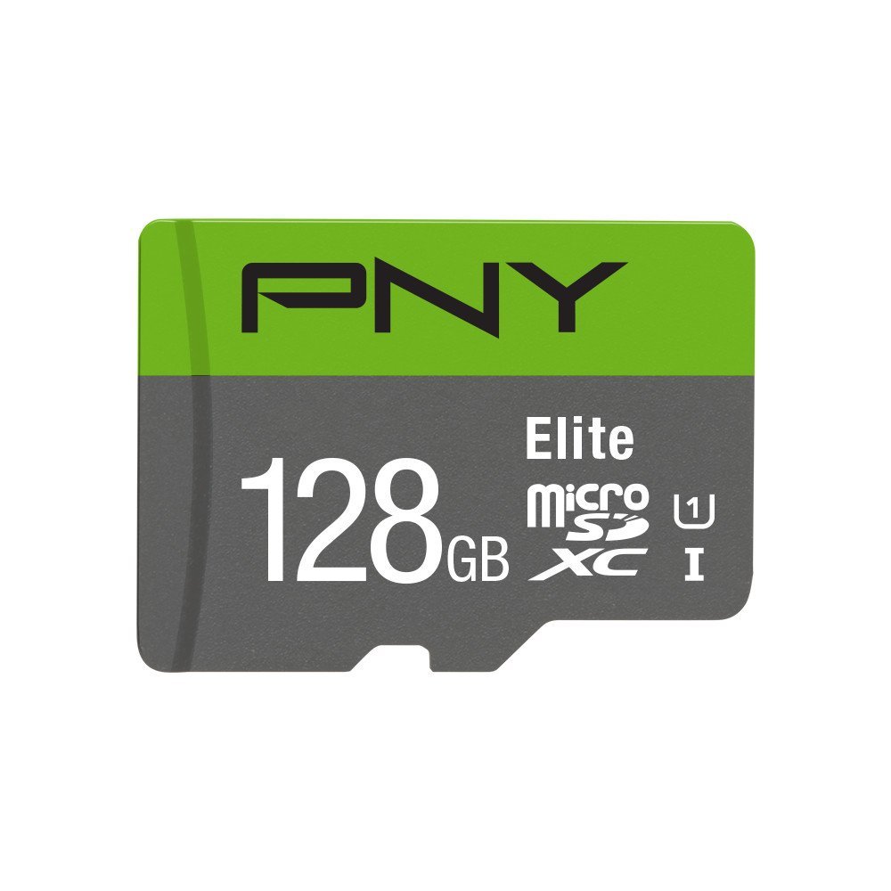 PNY Elite Performance 128 GB Class 10 UHS-1 U3 MicroSDHC Memory Card, Black, Green