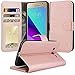 Galaxy Grand Prime Plus Case, Galaxy J2 Prime Case, TAURI [Kickstand] Wallet Leather with Card Pockets Protective Flip Cover For Samsung Galaxy J2 Prime / Grand Prime Plus - Rose Gold