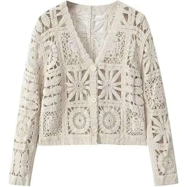 ORGUE Shaggy knit【Ivory】 Vintage 60's British Vogue Wintuk Lightweight Ivory Button