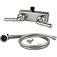 HowPlum RV/Mobile Home Shower Valve with Hand-Held Shower, Brushed Nickel