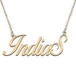 HUAN XUN Customized Custom Simple Any Name Necklace