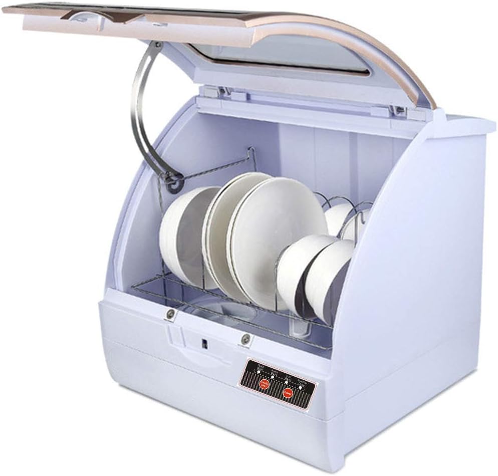 WTY Small desktop automatic dishwasher for household use - Disinfection | Dishwashing | Storage 3-in-1 - High-speed turbine 360-degree spray washing.