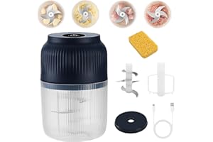 2026 Upgrade Electric Garlic Chopper, Mini Portable Veggie Chopper, 300ml Food Choppers Cordless, USB Charging Small Garlic C