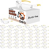 Salfboy Anti Fog Wraparound Safety Glasses Bulk, ANSI Z87.1 Certified for Construction, Yard Work, Laboratories