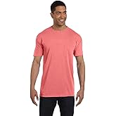 Comfort Colors Men's Adult Short Sleeve Pocket Tee, Style 6030 (Large, Watermelon)
