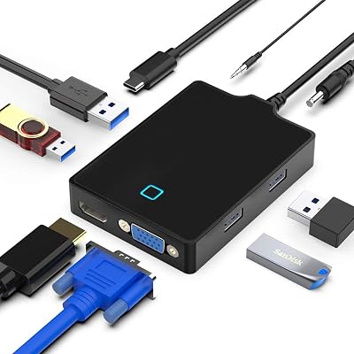 thumbnail image 2 of 8-in-1 Multiport USB-C Hub To USB 3.0 & 4K Adapter - Silver, Powered Type-C Hub 2 of 5