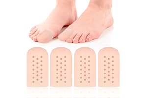 Doryum 5 Pair Big Toe Caps Protector,silicone Toe Sleeves,Breathable Toe Caps Toe Protectors with Holes for Relief from Missi