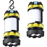 BOBKID 2 Pack Camping Lantern, Outdoor LED Camping Light, Rechargeable Flashlights with 1000LM, 6 Modes, IPX5 Waterproof Portable Emergency Camp Light for Hurricane Survival - Green