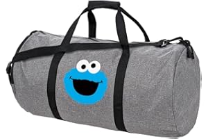 LOGOVISION Sesame Street Cookie Monster Head Lightweight Duffel Bag for Sports and Gym Packable for Travel