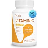 Vibrant Health Super Natural C Capsules, 120 mg, 60 Count | Vitamin C dietary supplement with 1600 ORAC per serving, daily immune support formula in easy-to-swallow servings