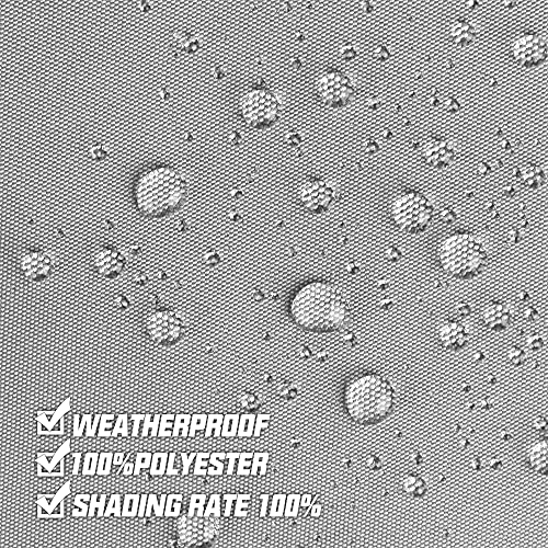 Balkon Sichtschutz, 0,9 x 3m Balkonabdeckung Balkonsichtschutz Balkonverkleidung blickdichte Windschutz und UV-Schutz, mit Ösen, Nylon Kabelbinder und Seil, 100% Schutz der Privatsphäre für Balkon