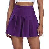 Women's Pleated Skirts Purple Athletic Skirt Golf