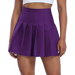 Women's Pleated Skirts Purple Athletic Skirt Golf