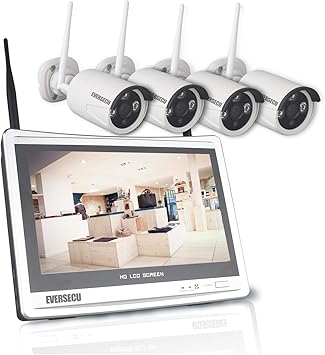 Amazon Com 8ch Expandable 1080p Home Security Camera System Wireless With 12 Inch Monitor Wifi Surveillance Nvr Kits 8 Channel Wifi Video Security System With 4pcs 2 0mp Ip Cameras Free App No Hdd Home Improvement