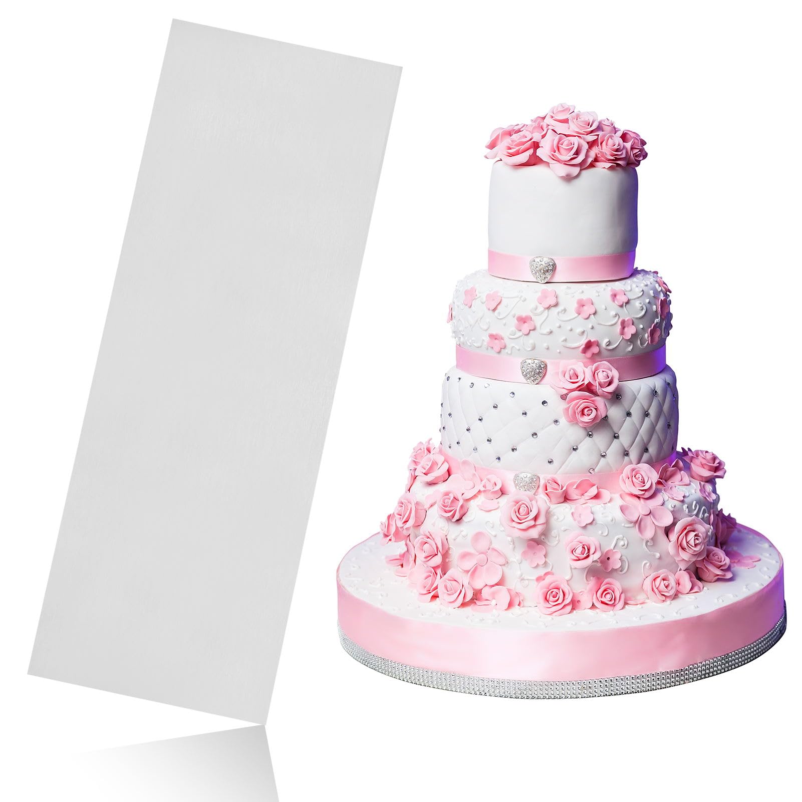 10 Inch Stainless Steel Cake Scraper, Cake Buttercream Smoother Tool,Cake Decorating Comb,Cake Leveler for Baking Cake Buttercream Decorating Kitchen Accessory