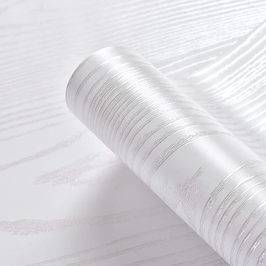 Amazon Com Redodeco 3d Thick Silver White Wood Grain Adhesive