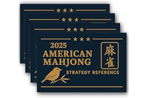 HONOLAYA Mahjong Cards 2025 Rule Guide 4 PCS - American Mahjong Cards,Large Print,Easy to Read