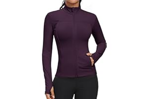 GYM RAINBOW Workout Jackets for Women, Full Zip Slim Fit Lightweight Athletic Running Sports Track Jacket with Pockets