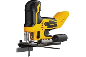 Mellif Cordless Jig Saw for Dewalt 20V MAX Battery, Brushless Orbital Jigsaw Tool with 3800 Blade Speed, LED Light, 6 Variable Speed, Bevel Angle (0°-45°) and 4 Orbital Settings (Battery Not Included)