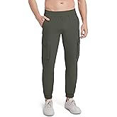 AbleTree 27" Cargo Joggers for Short Men Athletic Hiking Pants Casual Lightweight Sweatpants with Pockets