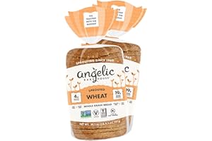 Angelic Bakehouse Sprouted Wheat Bread 2-Pack (20.5-oz.) - Non-GMO, Vegan and Kosher (2 Loaves), Tan