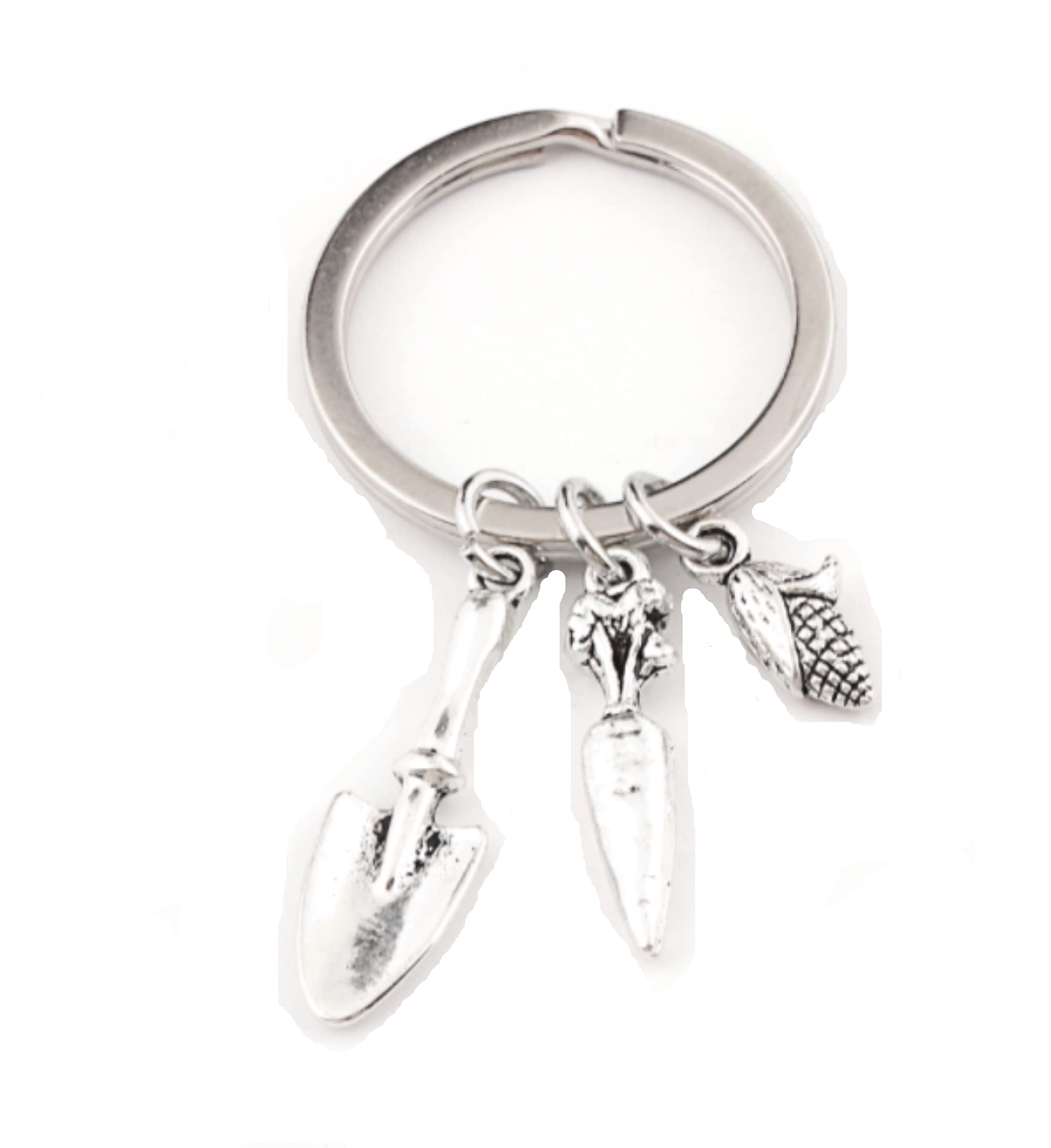 CrownOfRibbons Gardening Present for Her, Gardeners Keyring for Shed, Mini Trowel, Car, House Keychain
