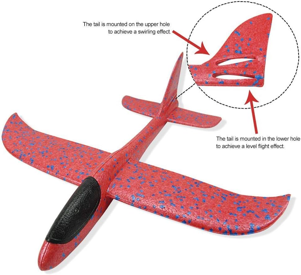 Orange Blue Yakefj 2pcs Airplane Manual Throwing Foam Airplane Toys 13 5 Inches Flying Glider Inertia Plane Manual Circling Functions Flying Aircraft Fun Best Outdoor Fun For Kids Children Fun Sports Sports Outdoors