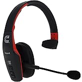 Cummins Edition BlueParrott B450-XT Noise Cancelling Bluetooth Headset – Unique Design with Industry Leading Sound & Improved Comfort, Up to 24 Hours of Talk Time, IP54-Rated, Black Red