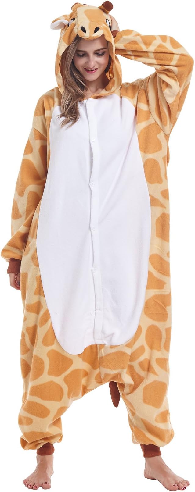 Fudeersiu Unisex Adult Pajamas Halloween Onesies Animal Cosplay Costumes