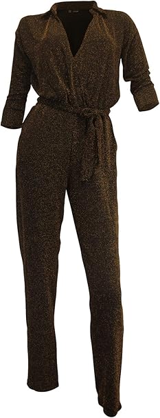 jumpsuit schwarz gold