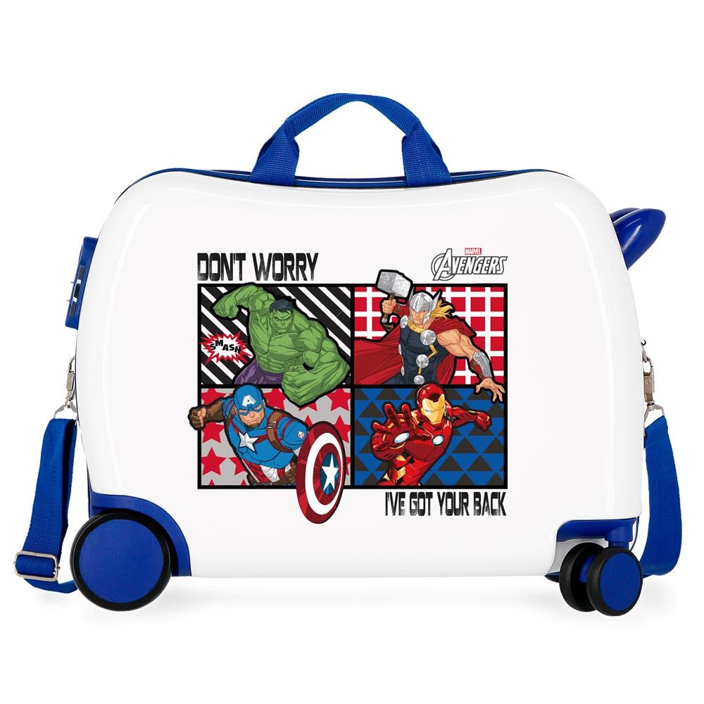 Marvel Avengers All Avengers Multicoloured Kids Rolling Suitcase 50 x 38 x 20 cm Rigid ABS Combination Lock 34 Litre 2.1 kg 4 Wheels Hand Luggage