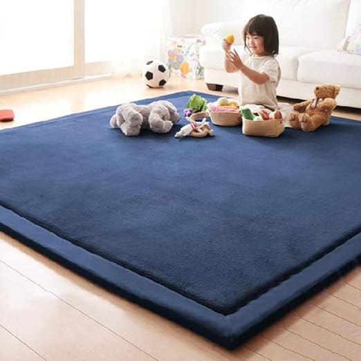 Child Kid Bedside AntiFall Crawl Mat,Thickened Soft Shaggy Area Rug