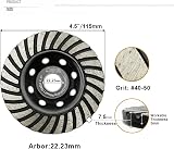 SHDIATOOL 115mm Diamond Grinding Cup Wheel Turbo Row for Concrete Masonry view 2