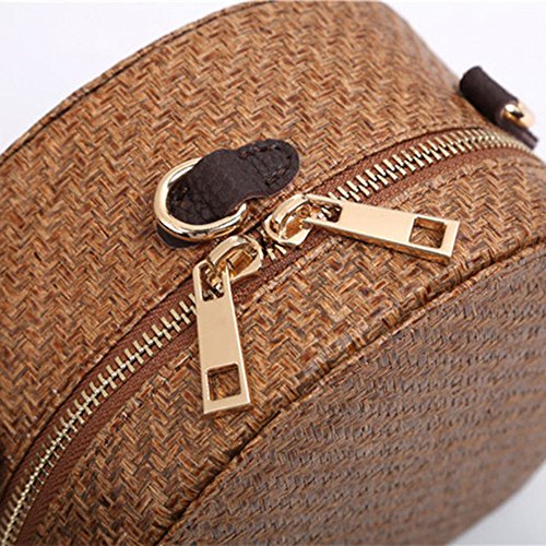 woven round handbag