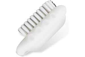 CARLISLE FOODSERVICE PRODUCTS SPARTA Nail Scrub Brush Commercial-Grade, Heavy-Duty Hand and Fingernail Brush with Stiff Bristles for Gardeners, Mechanics, And Foodservice Personnel, Plastic, 5 Inches, White