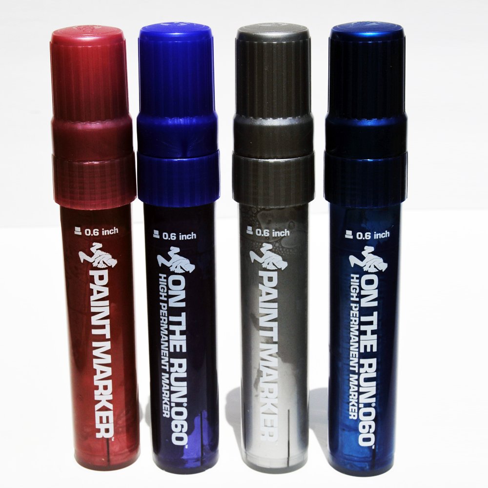 On The Run OTR .060 Metallic Permanent Jumbo Paint Marker Set of 4