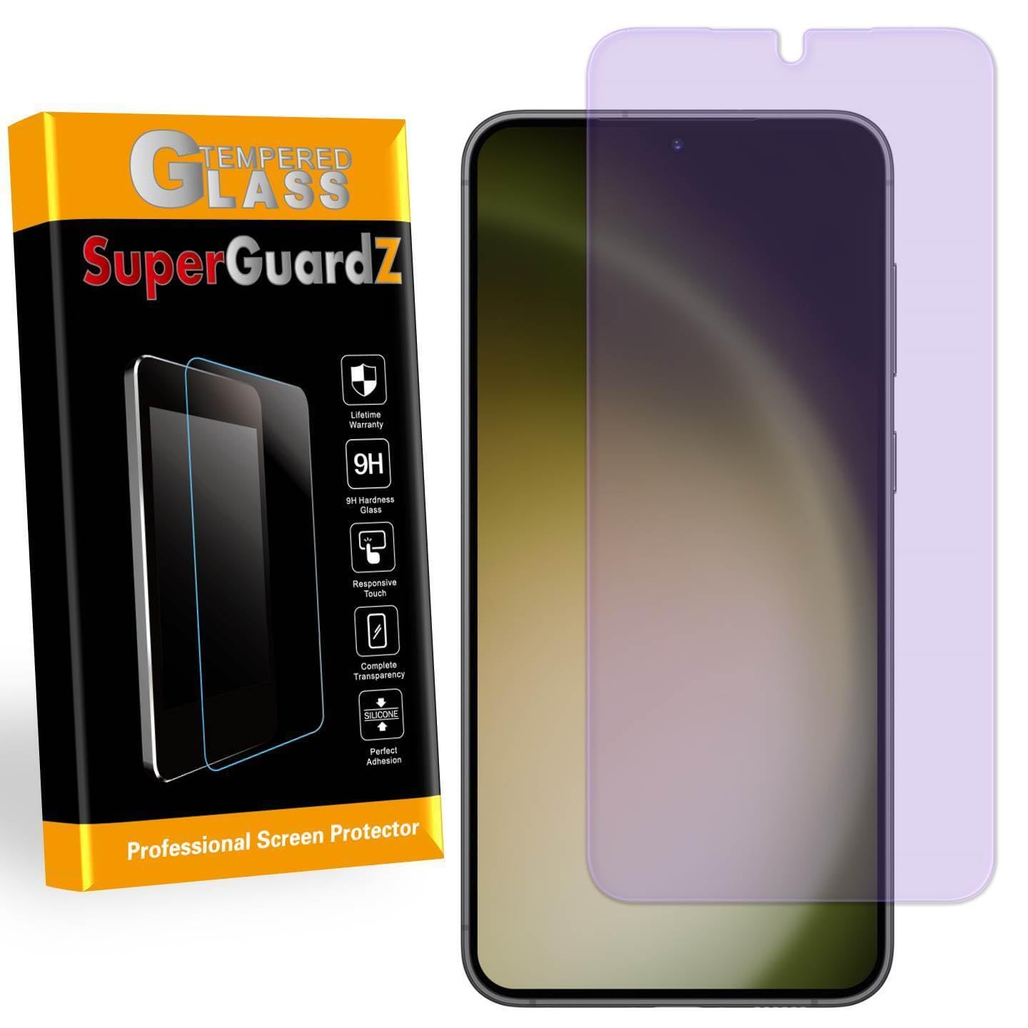 Photo 1 of [2-Pack] for Samsung Galaxy S24 Ultra (2024) Screen Protector Anti Blue Light Tempered Glass, Eye Protection, SuperGuardZ, 9H, 0.3mm, Anti-Scratch, Anti-Bubble