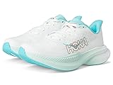 Hoka Women's Mach 6 Sneaker, Frost/Rose Gold, 5.5