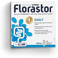 Florastor - Saccharomyces Boulardii CNCM I-745 - Daily All in One Probiotic - Gut Health & Digestive Support - Supports Immun