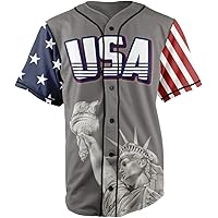 RED TRUMP #45 BASEBALL JERSEY【3XL】 Greater Half Donald Trump #45 America Flag Shirt Baseball