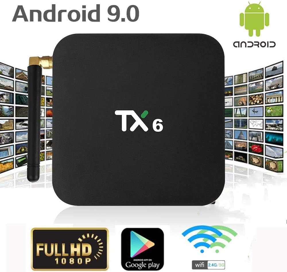 Android TV Box Smart TV Box 9.0 TV Box TX6 Android TV Box 4 GB DDR3 64 GB EMMC Dual WiFi 2.4G