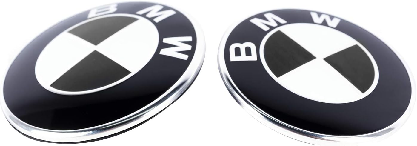 STUK Car 82MM+74MM Front Rear Bonnet Emblem Engine Hood Logo Trunk Badge Auto Parts
