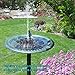 JPLSK Solar Bird Bath Fountain Pump with Battery Back Up, 2.5W Small Solar Powered Water Pump for Pedestal Bird Bath Outdoor Garden Pond Water Bowl, 4 Nozzles Included