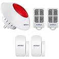 KERUI Home Security System 110dB Wireless Burglar Alarm System with Siren, Remote Control, and Door Magnetic Sensor. Perfect for House Alarm Systems, and Door Alarms for Home (Kit 1)