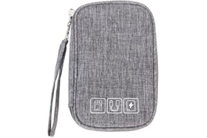 Electronics Organizer Bag Water-Resistant Digital Gear Case With Mesh Compartments For Power Bank Cables Hard Drives Charger 